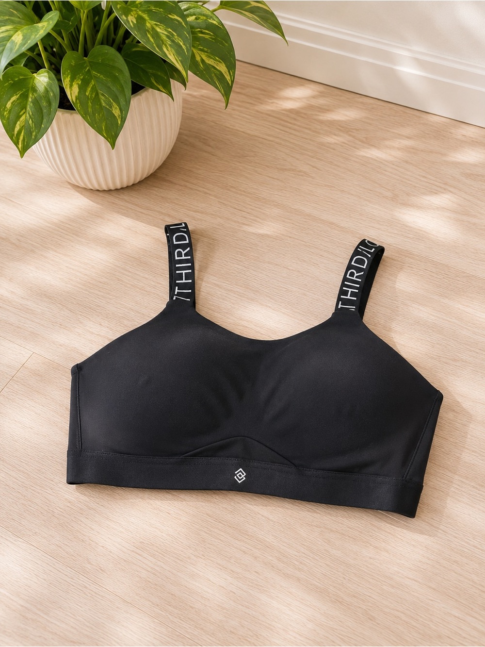 ThirdLove Kinetic Sports Bra Black Size 36D Adjustable X-Back Gym Running